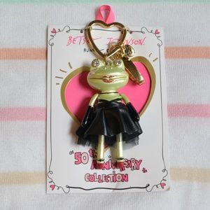 NEW Betsey Johnson 50th Anniversary Frog Keychain
